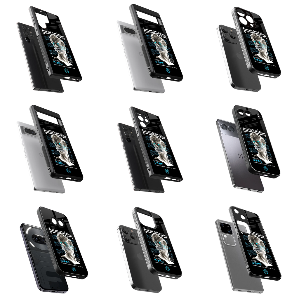 Durable Glass Back Mobile Case for iPhone, Samsung, OnePlus, Google Pixel, Redmi, Vivo, Oppo