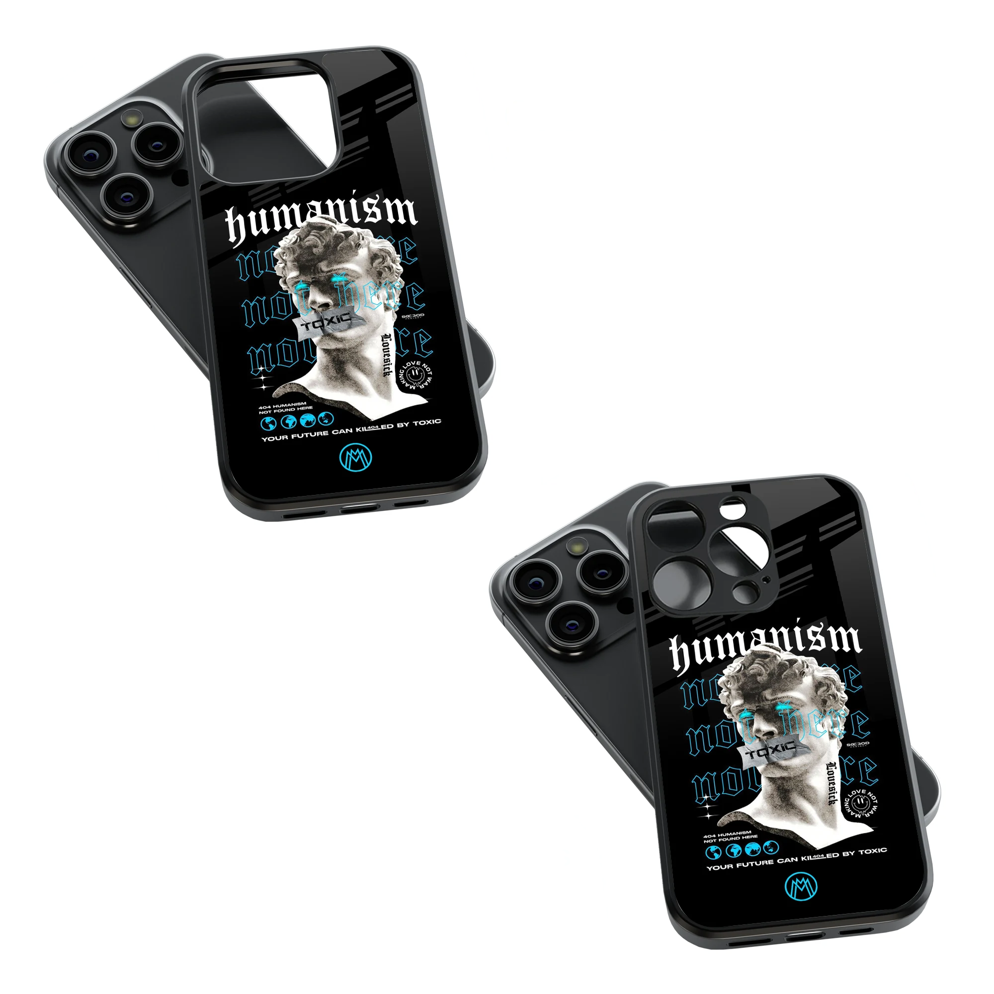 Trendy Glass Back Mobile Case for iPhone, Samsung, Redmi, OnePlus, Google Pixel, Motorola