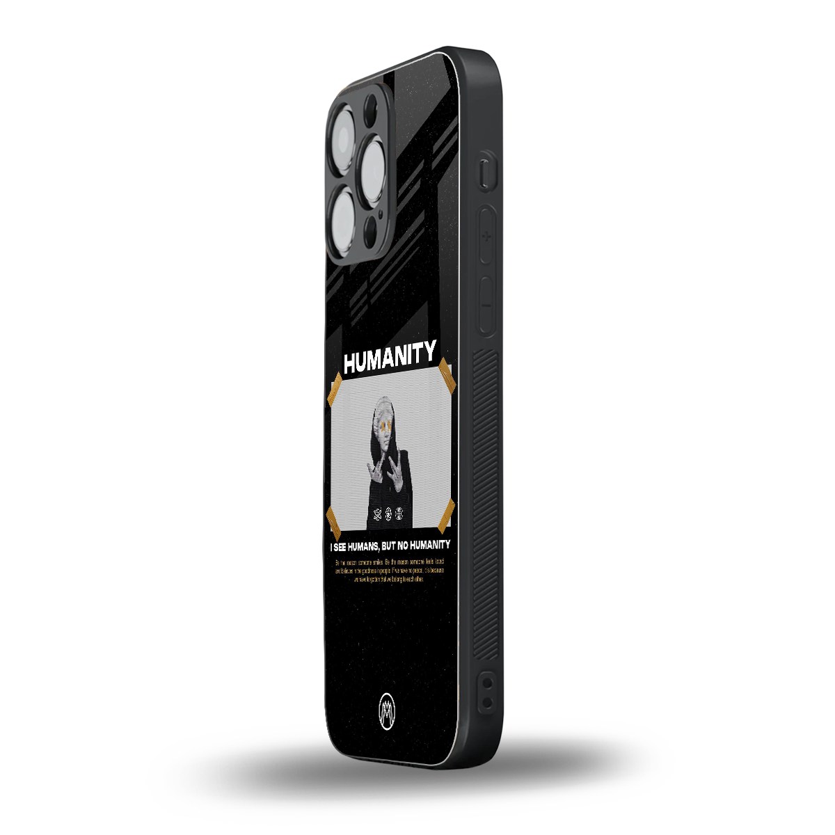 humans but no humanity back phone cover | glass case for iphone 13 pro max