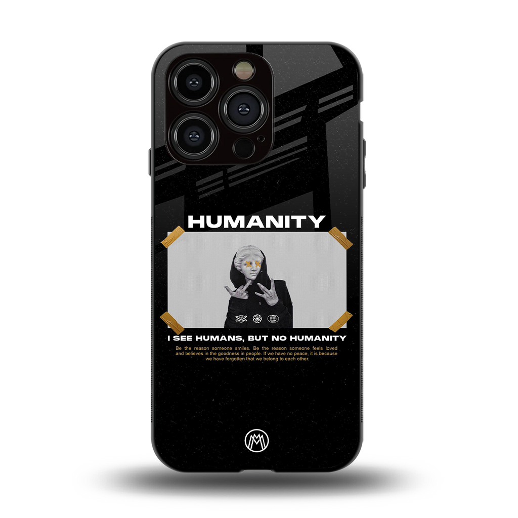 humans but no humanity back phone cover | glass case for iphone 13 pro