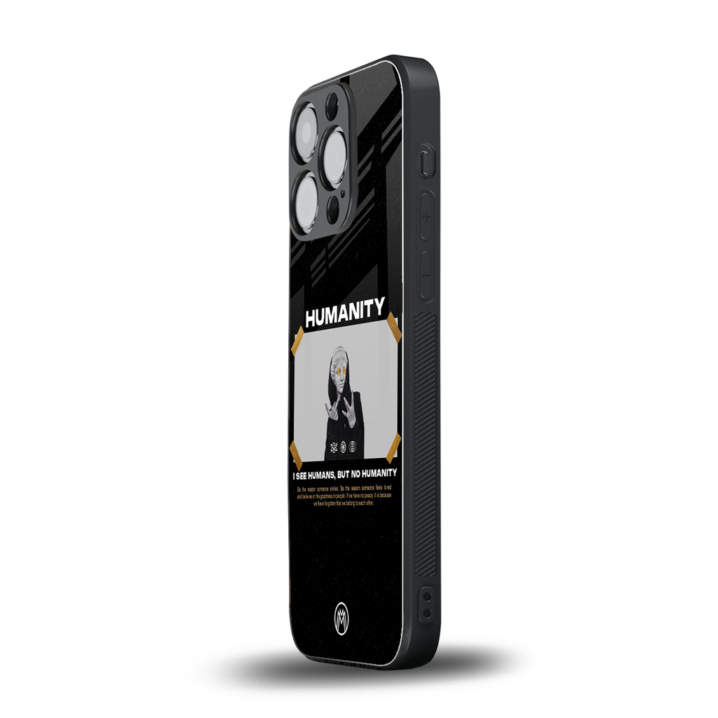 humans but no humanity back phone cover | glass case for iphone 13 pro