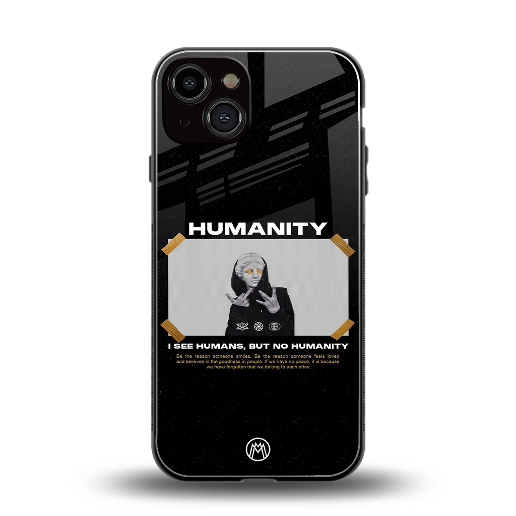 humans but no humanity back phone cover | glass case for iphone 13