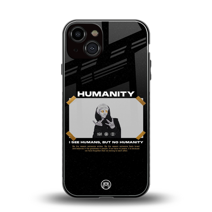 humans but no humanity back phone cover | glass case for iphone 13
