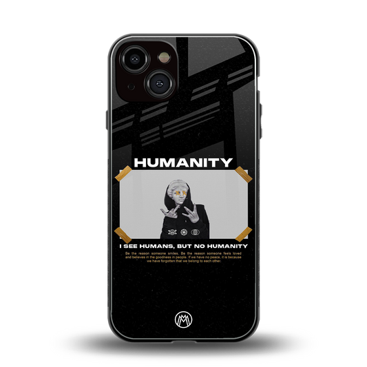 humans but no humanity back phone cover | glass case for iphone 13