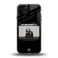 humans but no humanity back phone cover | glass case for iphone 14 plus