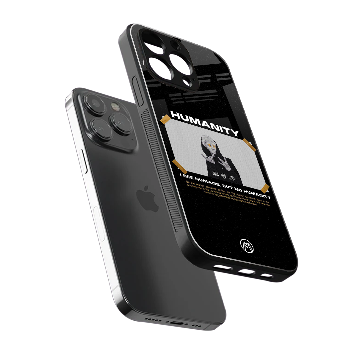 humans but no humanity back phone cover | glass case for iphone 14 pro max