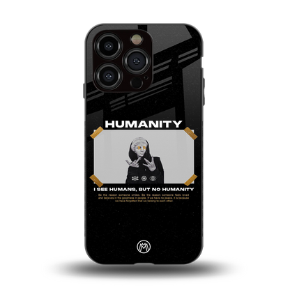 humans but no humanity back phone cover | glass case for iphone 15 pro