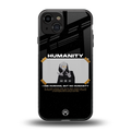 humans but no humanity back phone cover | glass case for iphone 15