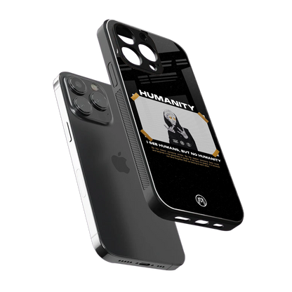 humans but no humanity back phone cover | glass case for iphone 15 pro