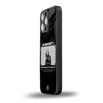 humans but no humanity back phone cover | glass case for iphone 16 pro max
