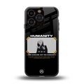 humans but no humanity back phone cover | glass case for iphone 16 pro