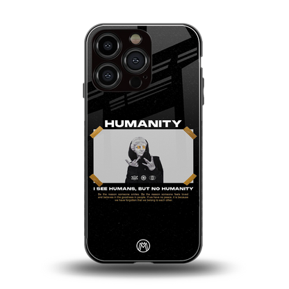 humans but no humanity back phone cover | glass case for iphone 16 pro