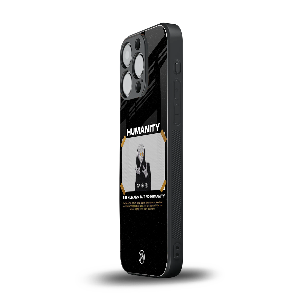 humans but no humanity back phone cover | glass case for iphone 16 pro
