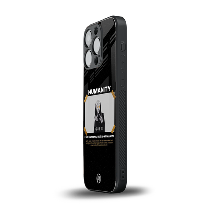 humans but no humanity back phone cover | glass case for iphone 16 pro