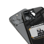 humans but no humanity back phone cover | glass case for iphone 14 plus