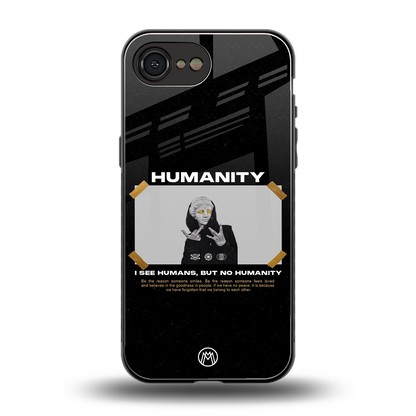 humans but no humanity back phone cover | glass case for iphone 16e