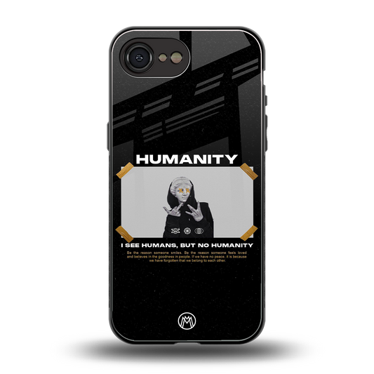 humans but no humanity back phone cover | glass case for iphone 16e