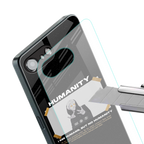 humans but no humanity back phone cover | glass case for iphone 16e