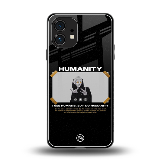 humans but no humanity back phone cover | glass case for nothing phone 1