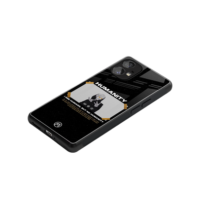 humans but no humanity back phone cover | glass case for nothing phone 1
