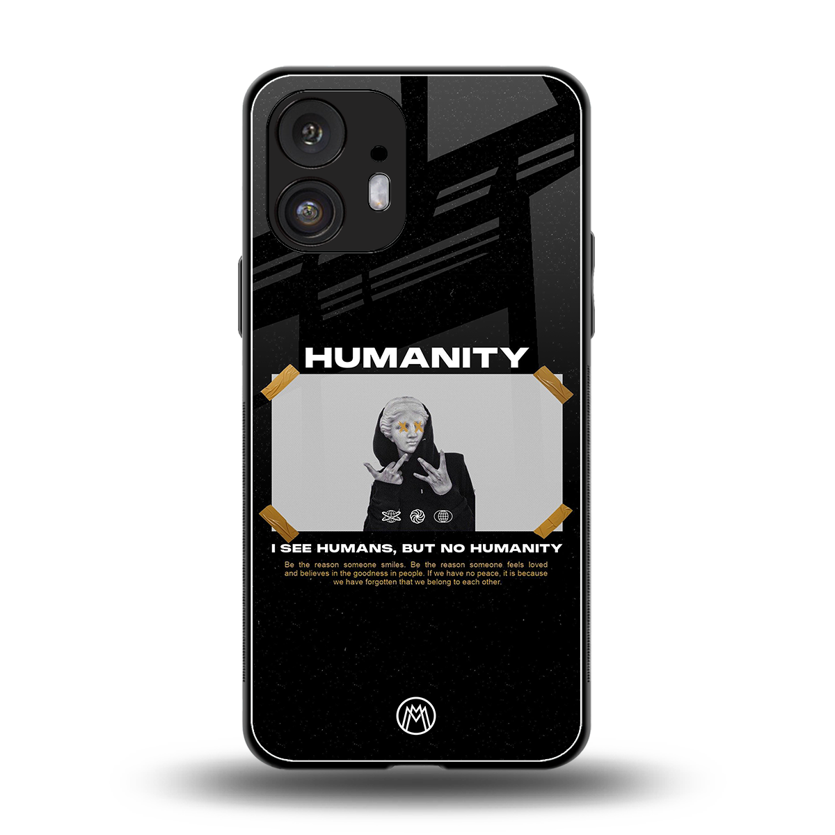 humans but no humanity back phone cover | glass case for nothing phone 2