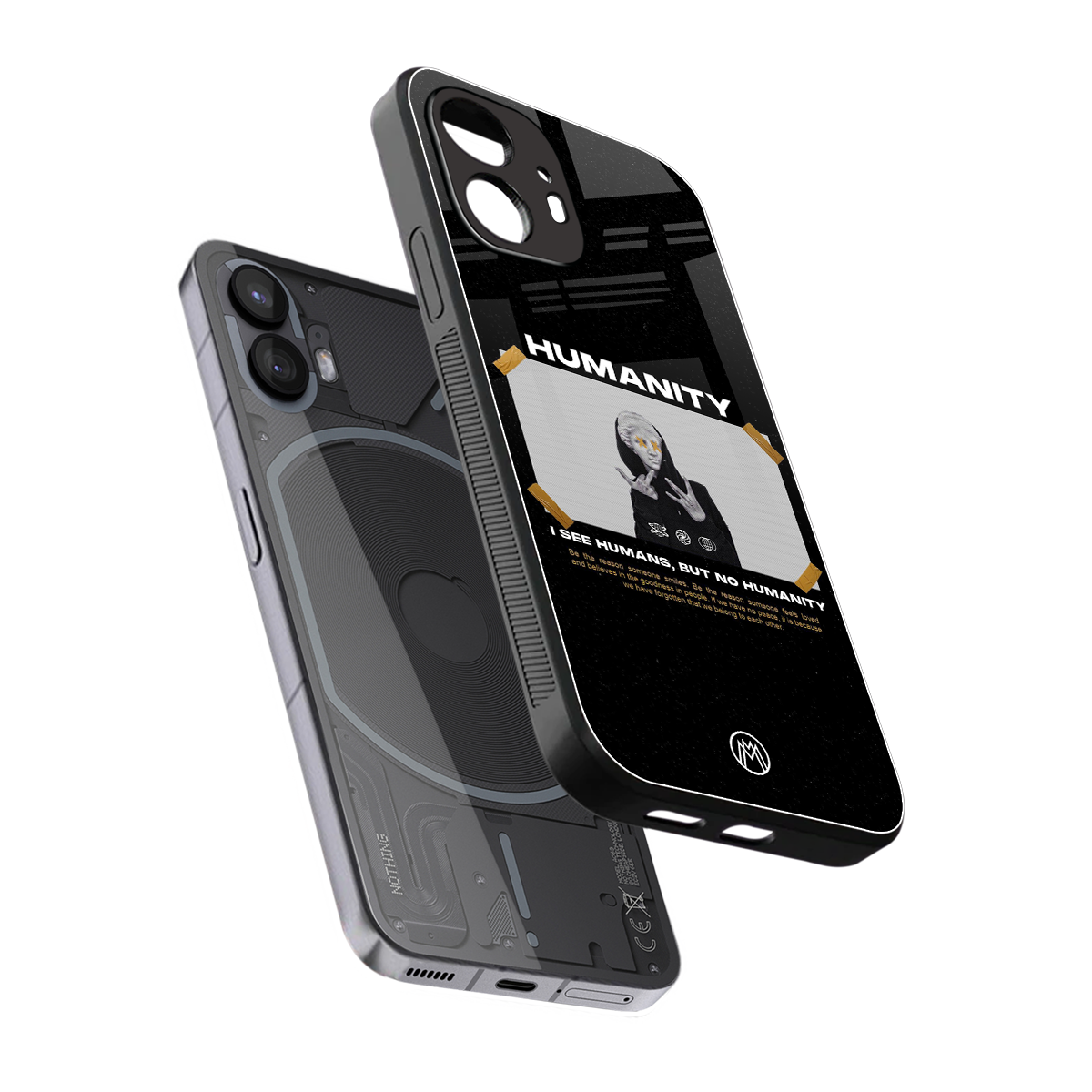 humans but no humanity back phone cover | glass case for nothing phone 2