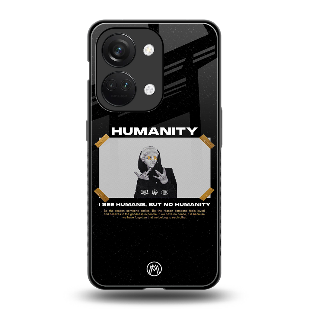 humans but no humanity back phone cover | glass case for oneplus nord 3