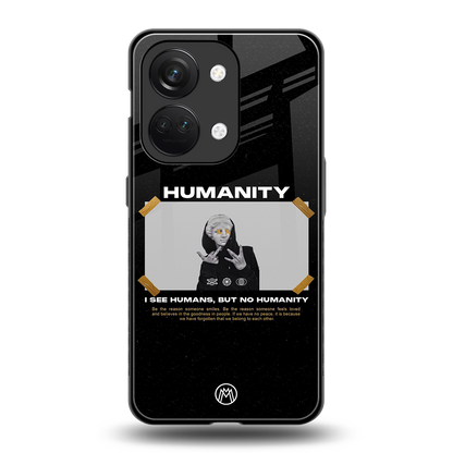 humans but no humanity back phone cover | glass case for oneplus nord 3