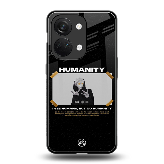 humans but no humanity back phone cover | glass case for oneplus nord 3