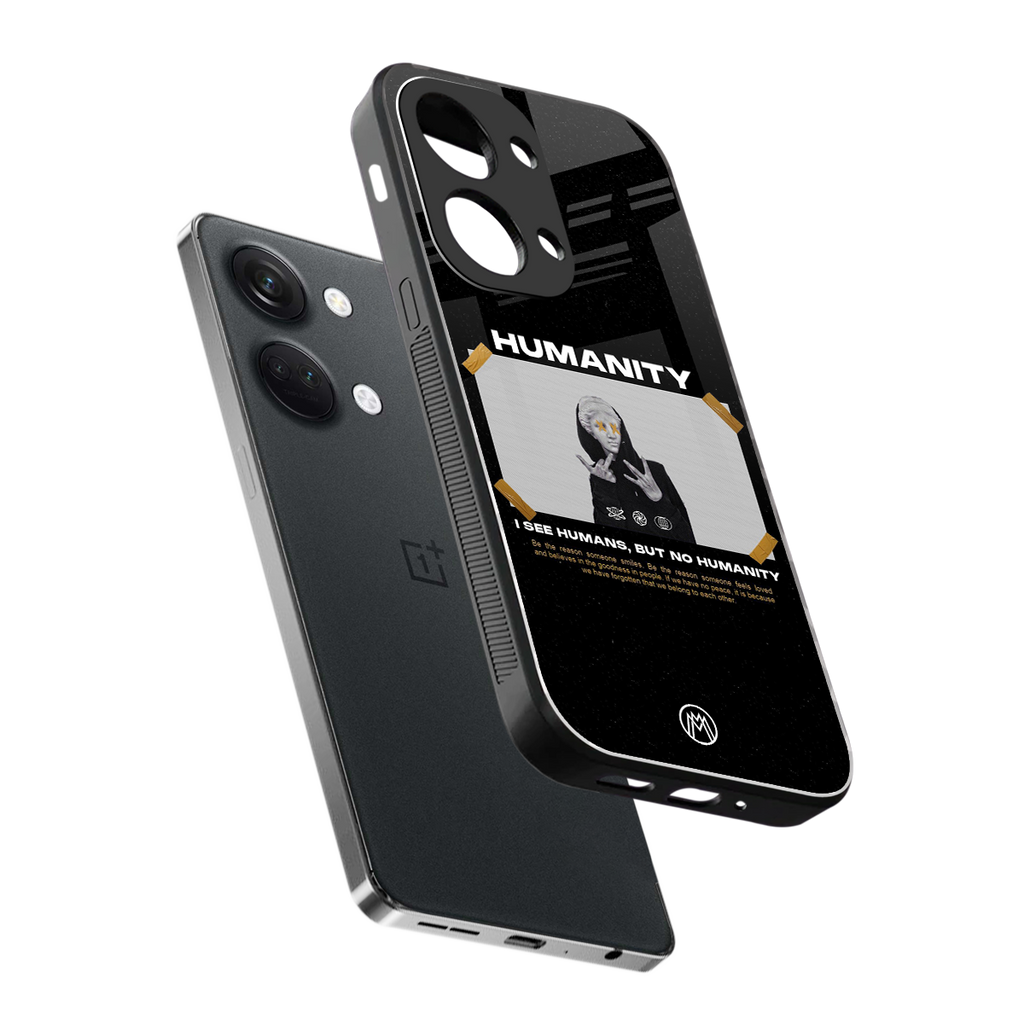 humans but no humanity back phone cover | glass case for oneplus nord 3