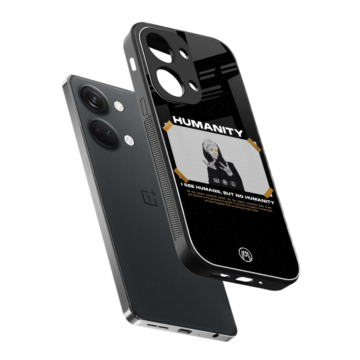 humans but no humanity back phone cover | glass case for oneplus nord 3