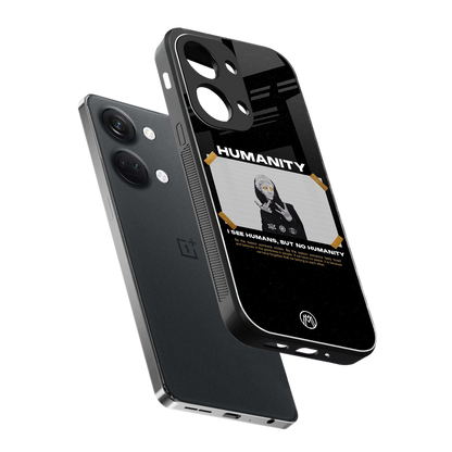 humans but no humanity back phone cover | glass case for oneplus nord 3