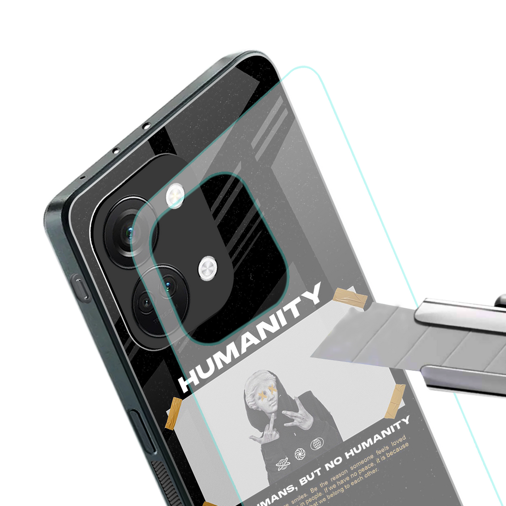 humans but no humanity back phone cover | glass case for oneplus nord 3