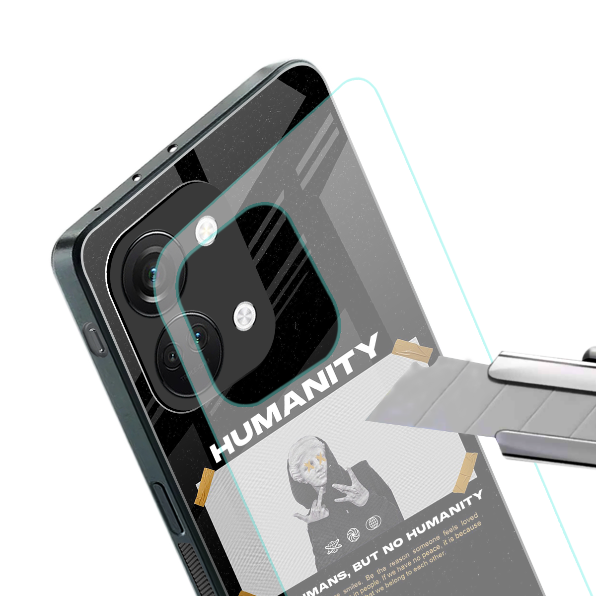 humans but no humanity back phone cover | glass case for oneplus nord 3