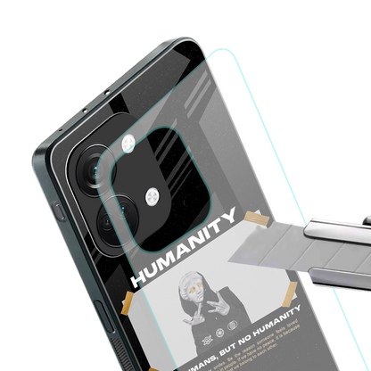 humans but no humanity back phone cover | glass case for oneplus nord 3