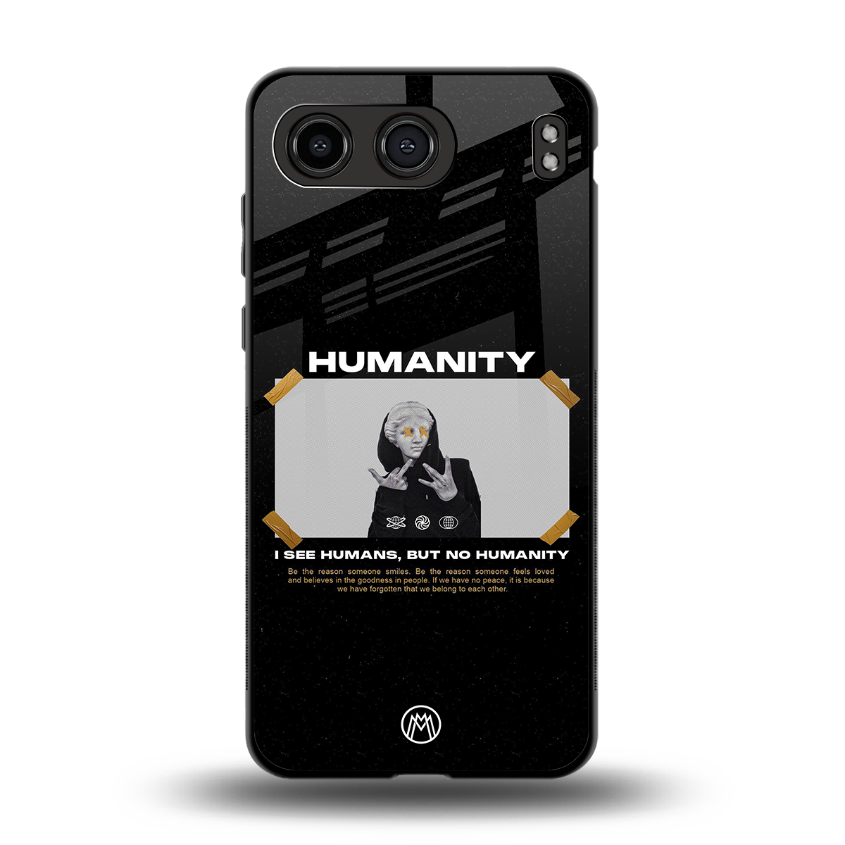 humans but no humanity back phone cover | glass case for oneplus nord 4