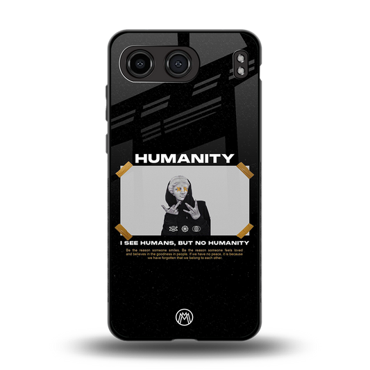 humans but no humanity back phone cover | glass case for oneplus nord 4