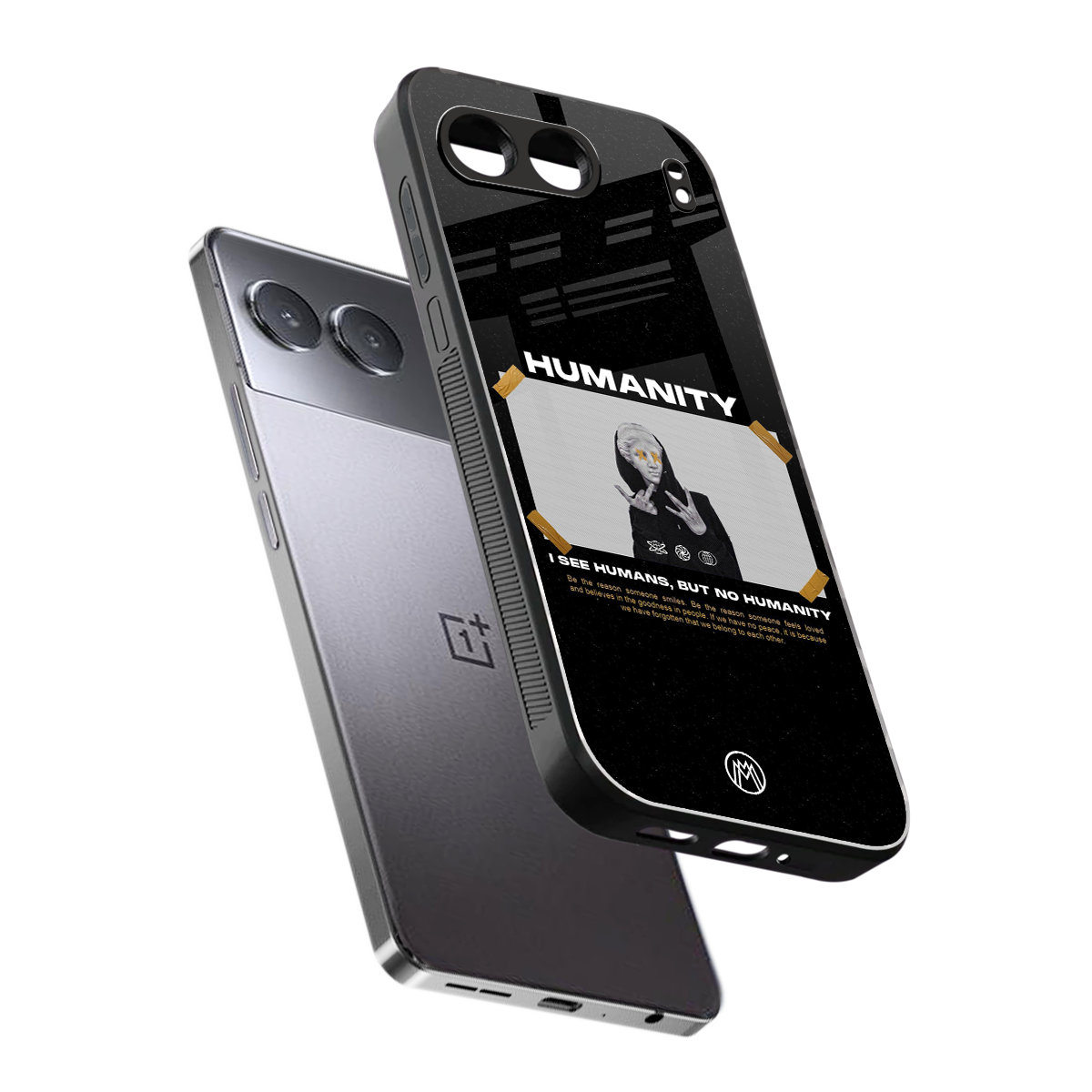 humans but no humanity back phone cover | glass case for oneplus nord 4