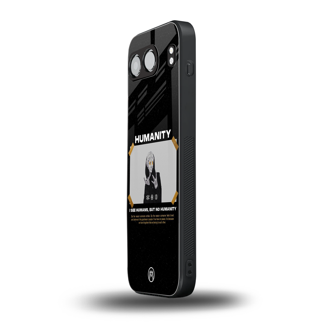 humans but no humanity back phone cover | glass case for oneplus nord 4