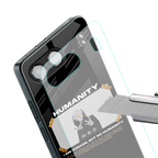 humans but no humanity back phone cover | glass case for oneplus nord 4