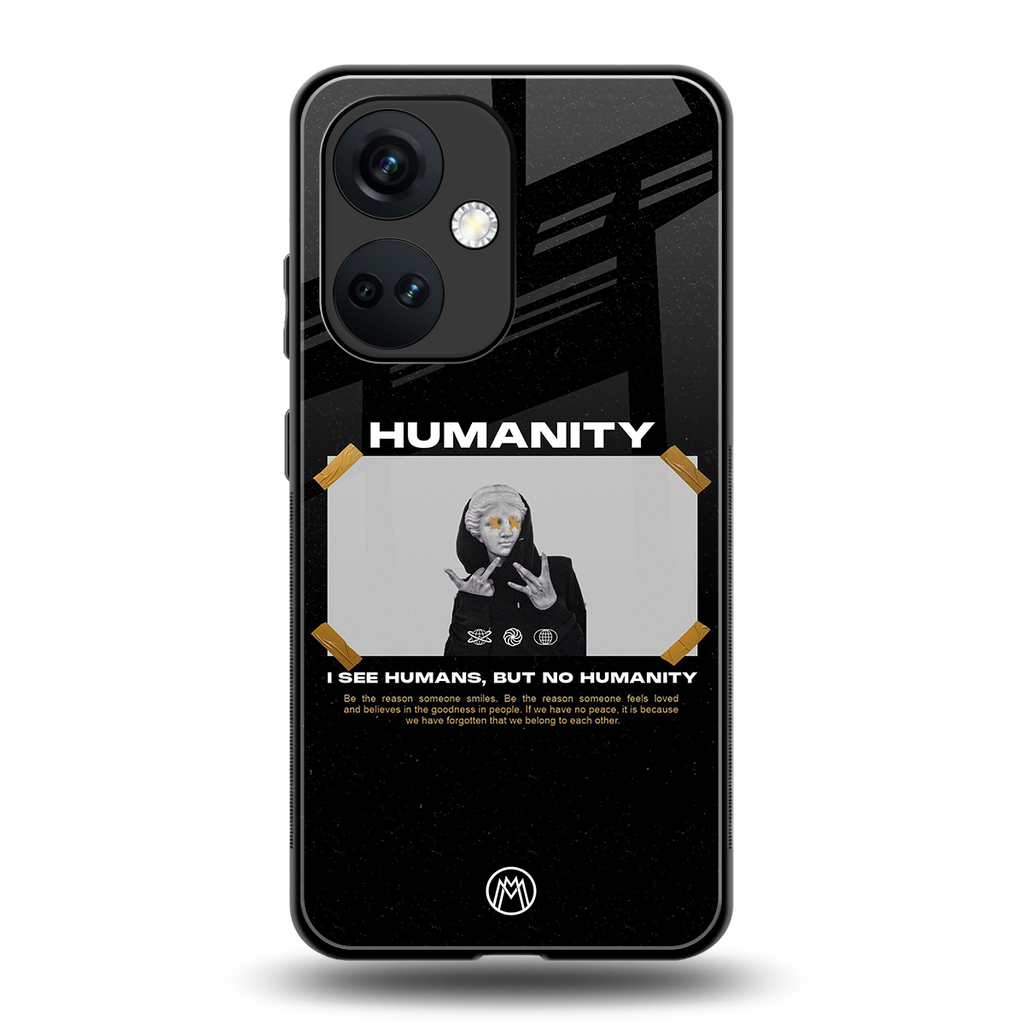 humans but no humanity back phone cover | glass case for oneplus nord ce 3