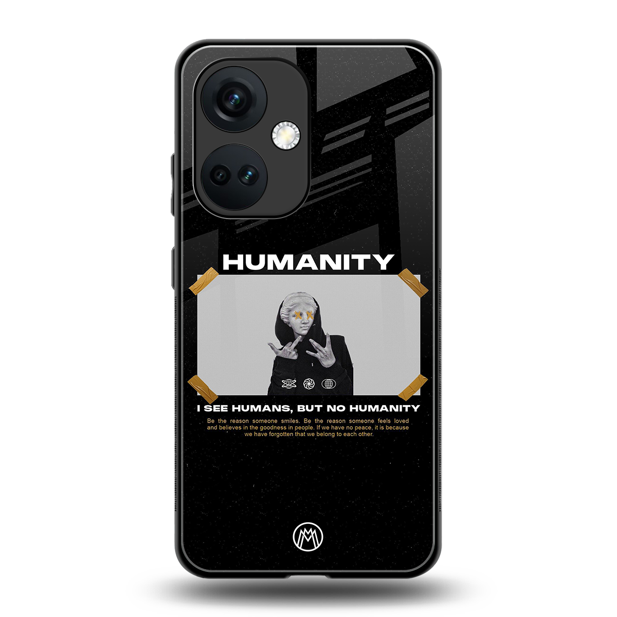humans but no humanity back phone cover | glass case for oneplus nord ce 3