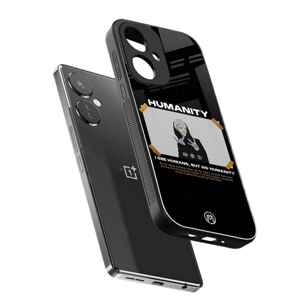 humans but no humanity back phone cover | glass case for oneplus nord ce 3