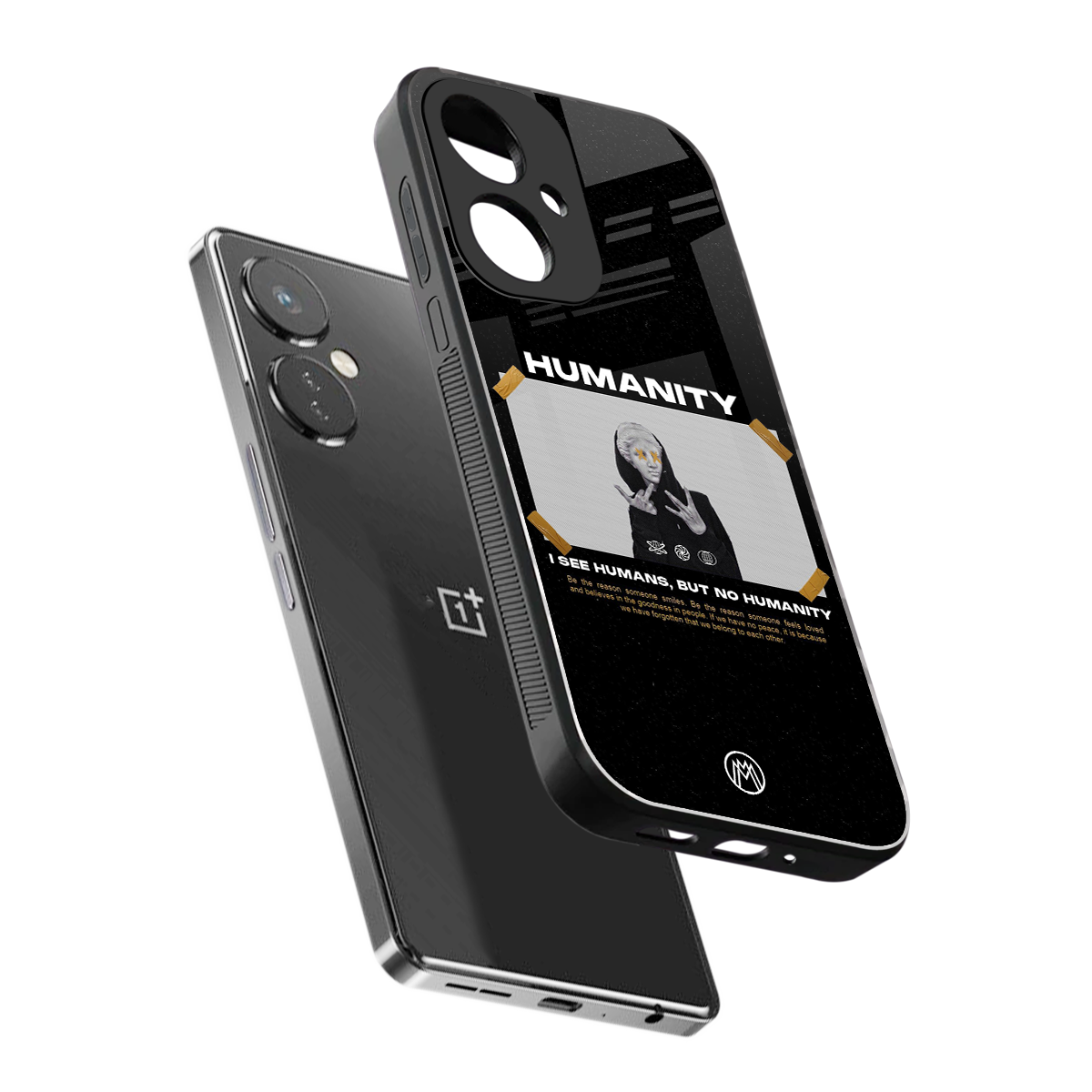 humans but no humanity back phone cover | glass case for oneplus nord ce 3