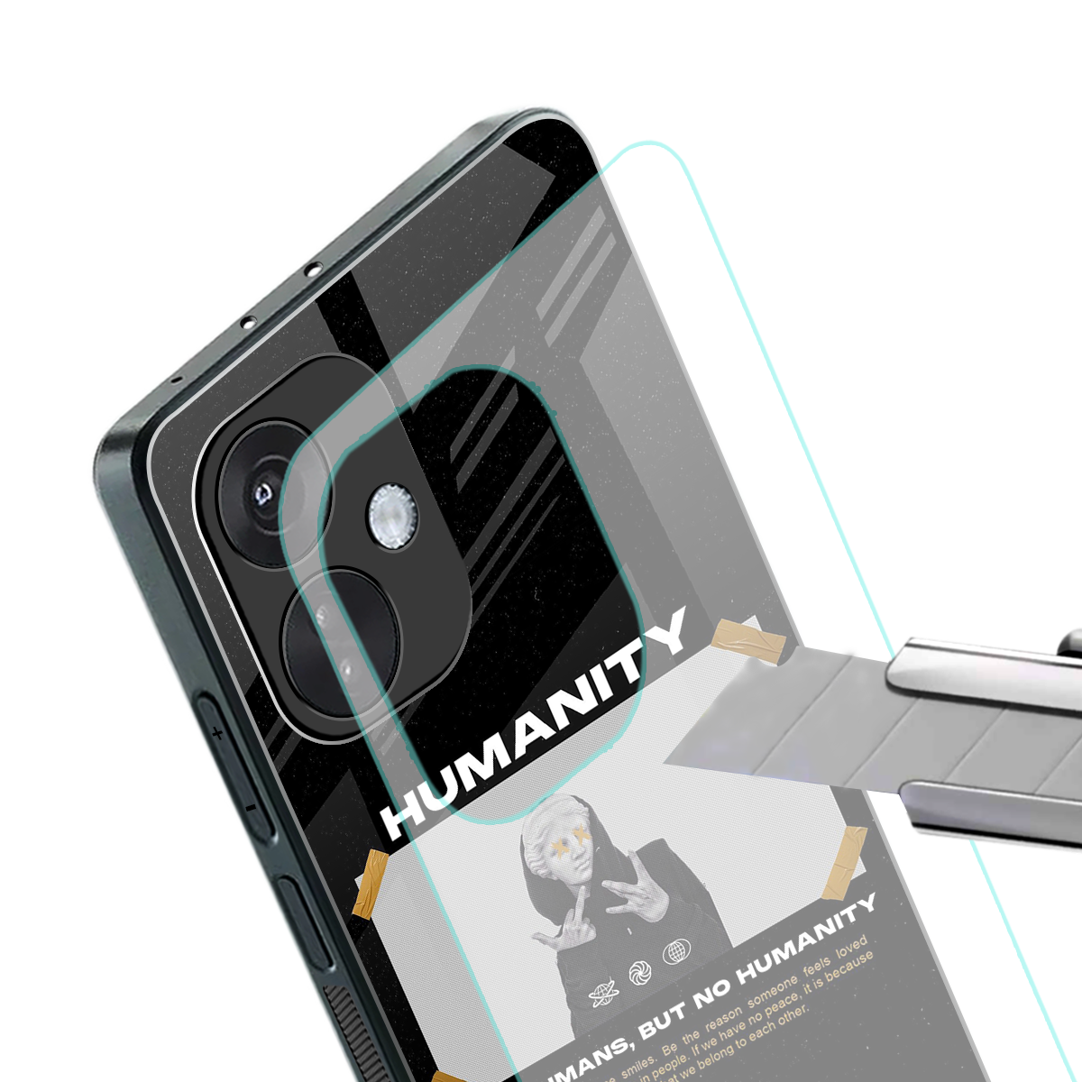 humans but no humanity back phone cover | glass case for oneplus nord ce 3