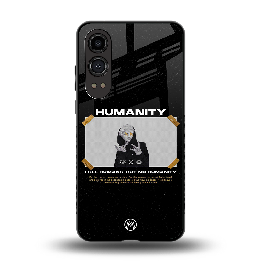 humans but no humanity back phone cover | glass case for oneplus nord ce 4 lite