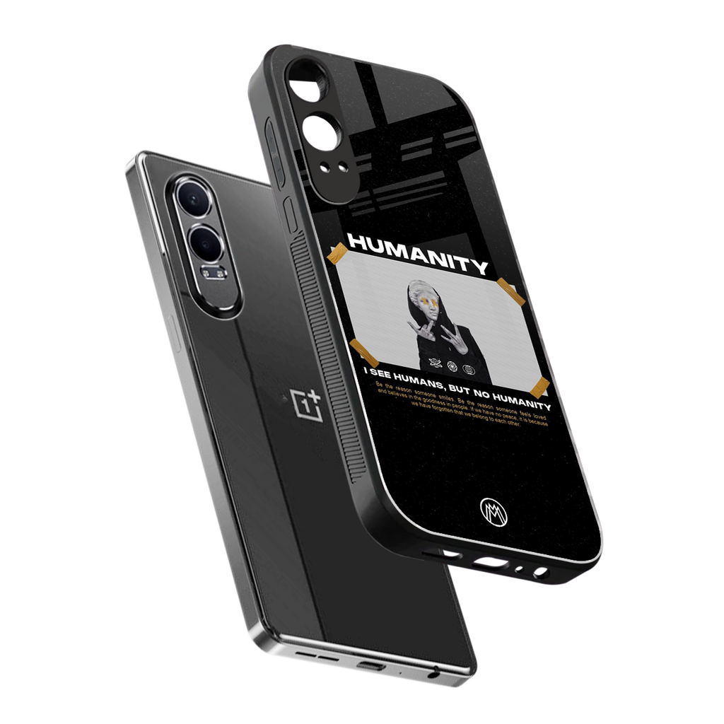 humans but no humanity back phone cover | glass case for oneplus nord ce 4 lite