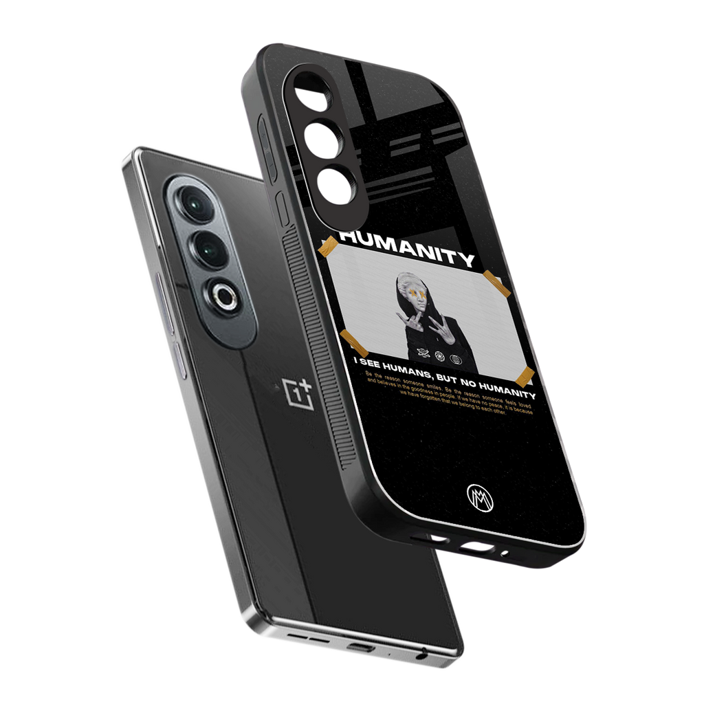 humans but no humanity back phone cover | glass case for oneplus nord ce 4
