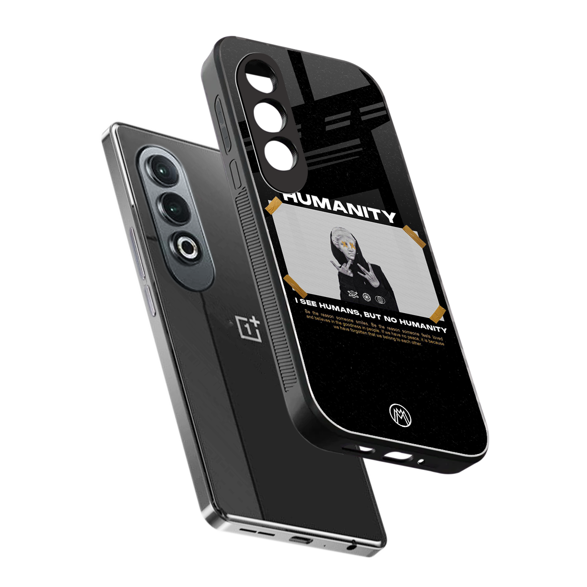 humans but no humanity back phone cover | glass case for oneplus nord ce 4