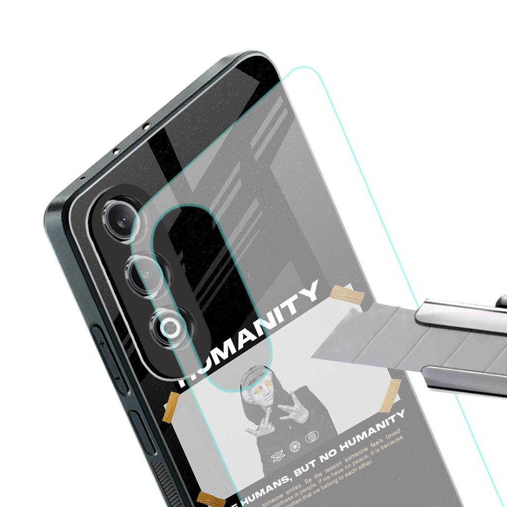 humans but no humanity back phone cover | glass case for oneplus nord ce 4